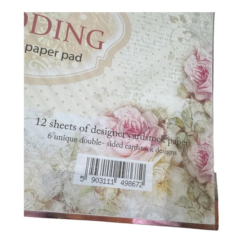 L Craft & You My Wedding 12x12 Scrapbook Paper Pad 12 Sheets Floral Cardstock